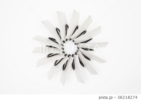 Propeller of white envelopes on the white table Propeller of white envelopes on the white table 36218274