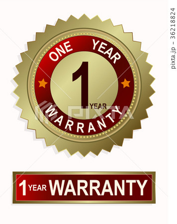 Emblem of gold color with the text of one year Emblem of gold color with the text of one year 36218824