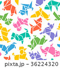 Vector Origami Dog Seamless Background 36224320