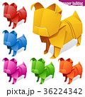 Origami paper dog set 36224342
