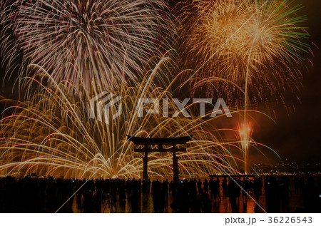 宮島　花火 36226543