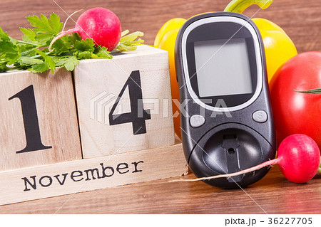 Date of 14 November, glucometer and fresh food Date of 14 November, glucometer and fresh food 36227705
