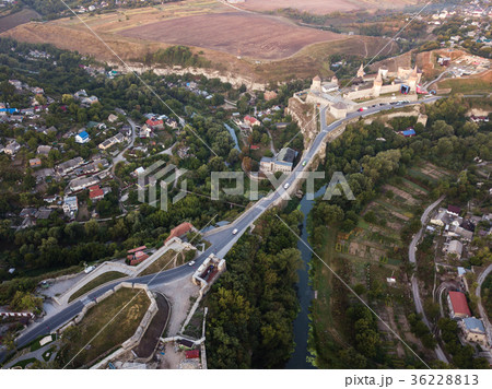 Aerial view of Kamianets-Podilskyi castle Aerial view of Kamianets-Podilskyi castle 36228813