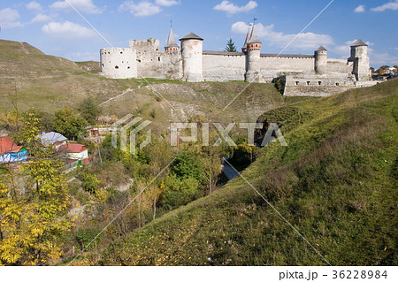 Summer view to castle in Kamianets-Podilskyi 36228984