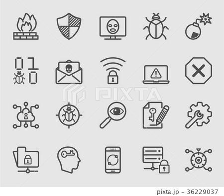 Internet security line icon Internet security line icon 36229037