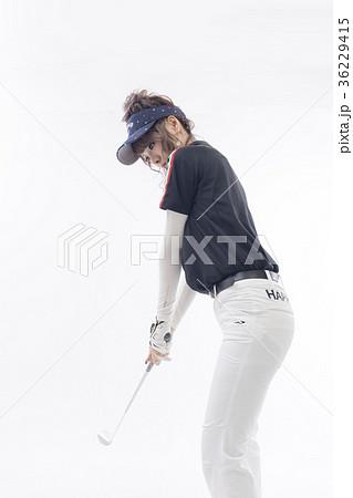 フォームが綺麗なゴルフ女子 36229415