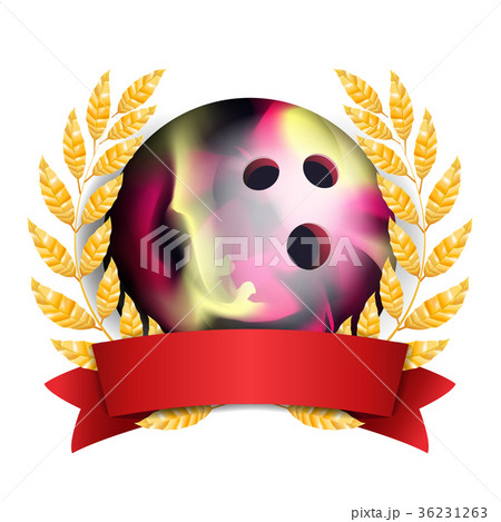 Bowing Award Vector. Sport Banner Background. Ball Bowing Award Vector. Sport Banner Background. Ball 36231263