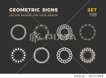 Set of eight minimalistic trendy shapes. Stylish 36231968