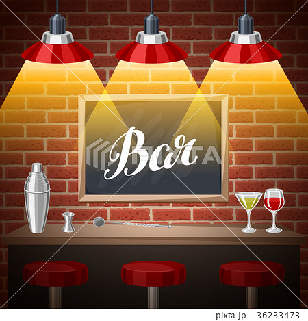 Bar Counter In Pub Or Night Club Illustration Ofのイラスト素材