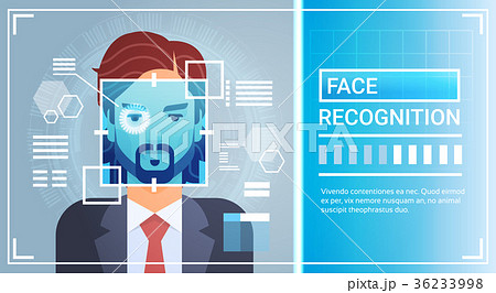 Face Recognition System Eye Retina Scanning Of Man 36233998