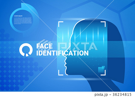 Woman Face Scanning Modern Identification System Woman Face Scanning Modern Identification System 36234815