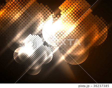 Shiny neon glowing circles, dot particles 36237385
