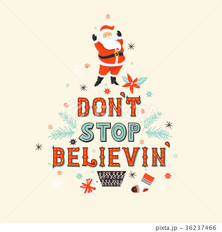 Beautiful vector Christmas poster or banner with S 36237466