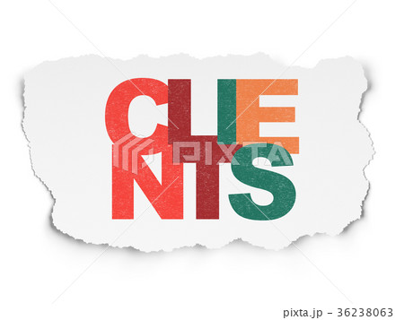 Finance concept: Clients on Torn Paper background Finance concept: Clients on Torn Paper background 36238063