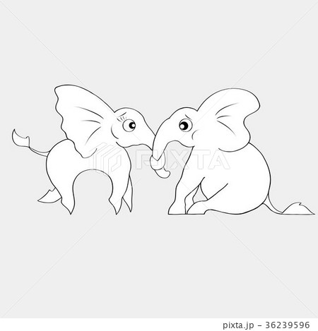 Funny elephant, couple 36239596