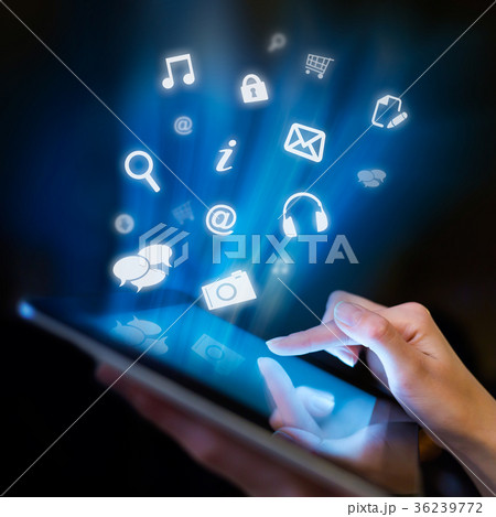 Woman holding digital tablet, closeup Woman holding digital tablet, closeup 36239772