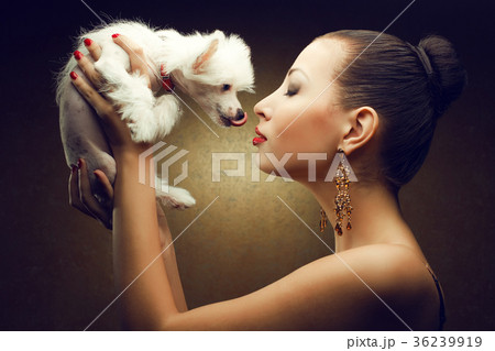 Portrait of two playing friends 36239919