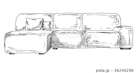 Sofa isolated on white background. 36240296