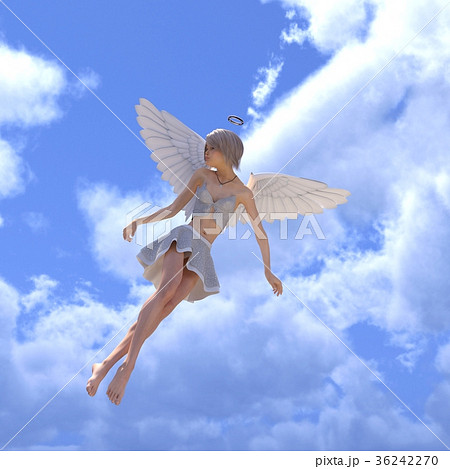 かわいい天使 フェアリー 妖精 Perming3dcgイラスト素材のイラスト素材