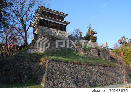 上田城跡 現存する西櫓 上田城跡 現存する西櫓 36243836