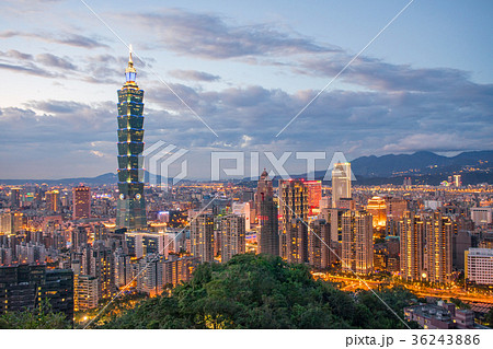 台湾　台北市　台北101　夕景 36243886
