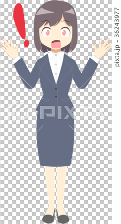 スーツの女性　驚き 36243977