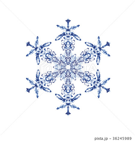 雪の結晶01 ベクター 水彩 イラスト 雪の結晶01 ベクター 水彩 イラスト 36245989