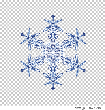 雪の結晶01 ベクター 水彩 イラスト 雪の結晶01 ベクター 水彩 イラスト 36245989