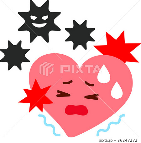 ダメージを受けるハート 36247272