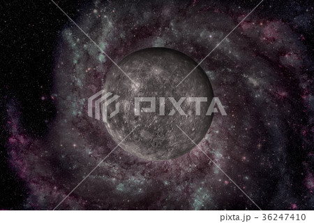 Planet Mercury. Outer space background. 36247410