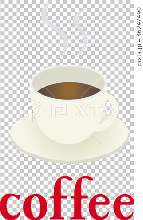 コーヒと文字のイラスト素材