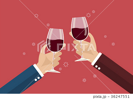 Businessmen toasting a wine glasses Businessmen toasting a wine glasses 36247551