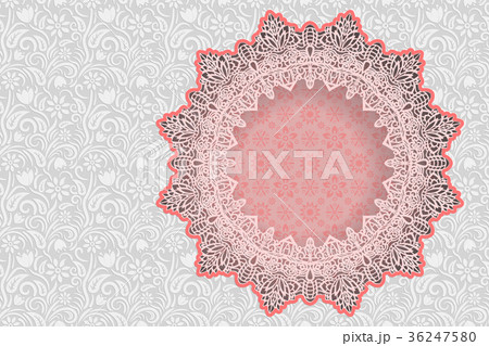 Floral white  background  and  frame 36247580