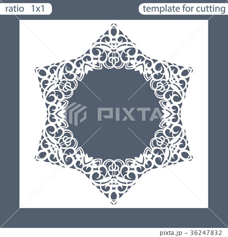 Laser cut wedding invitation card template. Laser cut wedding invitation card template. 36247832