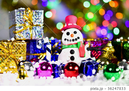 Snowman And gift boxes Snowman And gift boxes 36247833
