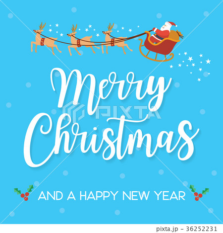 Flat design, Illustration of Santa’s sledge 36252231