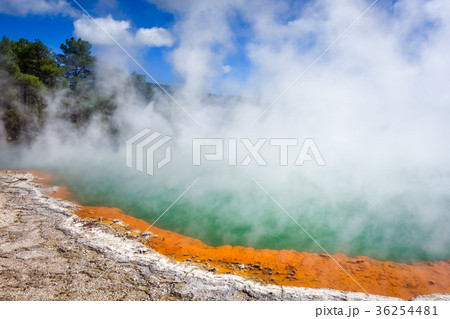 Champagne Pool in Waiotapu, Rotorua, New Zealand Champagne Pool in Waiotapu, Rotorua, New Zealand 36254481