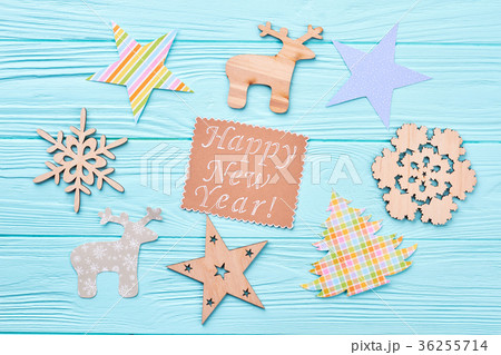 Happy New Year wooden background. Happy New Year wooden background. 36255714