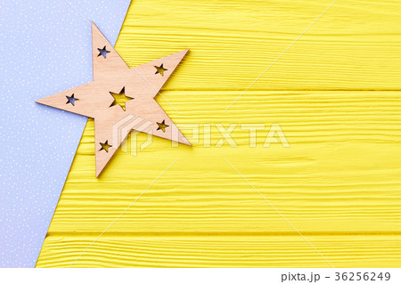 Wooden Christmas star and copy space. Wooden Christmas star and copy space. 36256249