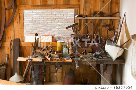 Collection of vintage woodworking tools Collection of vintage woodworking tools 36257954