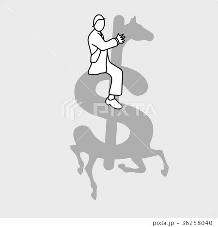 businessman sitting on the money  36258040