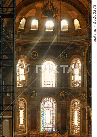 Hagia Sophia interior at Istanbul Turkey - 36260278