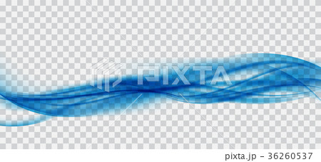 Abstract Blue Wave on transparent Background 36260537