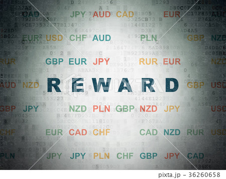 Finance concept: Reward on Digital Data Paper 36260658