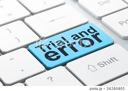 Science concept: Trial And Error on computer 36260805