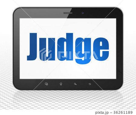 Law concept: Tablet Pc Computer with Judge on Law concept: Tablet Pc Computer with Judge on 36261189