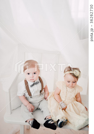 boy and girl dressed as bride and groom boy and girl dressed as bride and groom 36262730