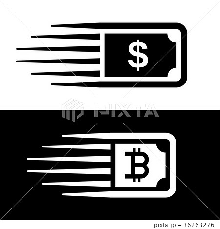 fast money bitcoin motion line banknote vector fast money bitcoin motion line banknote vector 36263276