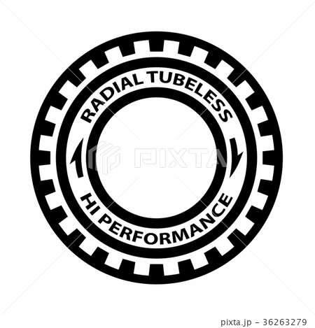 radial tubeless hi performance tyre symbol vector radial tubeless hi performance tyre symbol vector 36263279