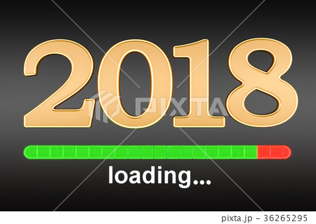 Loading of 2018 year. Happy New Year concept Loading of 2018 year. Happy New Year concept 36265295
